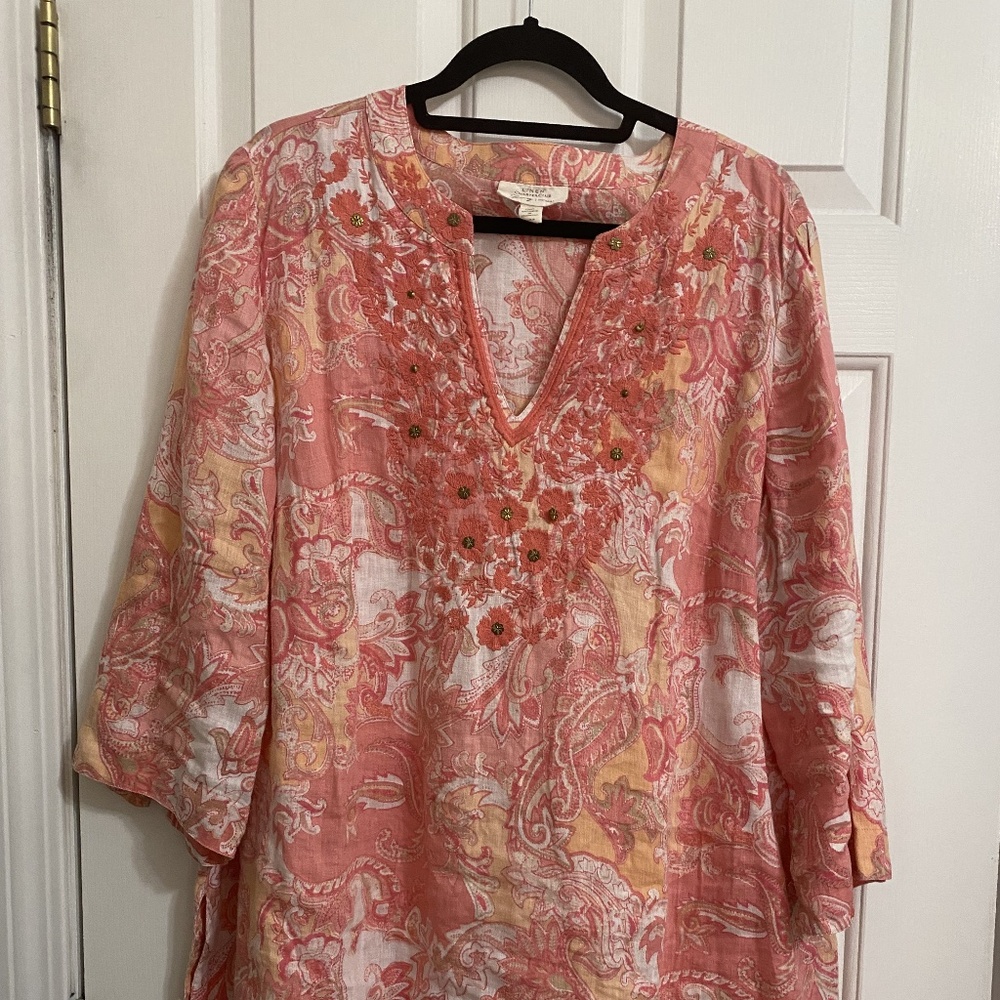 Charter Club 100% Linen Top